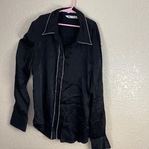 Zara Diamond Studded dress shirt